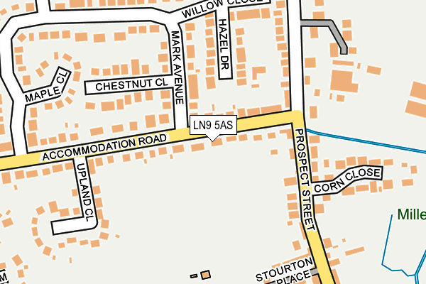 LN9 5AS map - OS OpenMap – Local (Ordnance Survey)