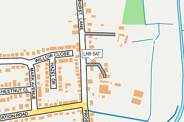 LN9 5AT map - OS OpenMap – Local (Ordnance Survey)