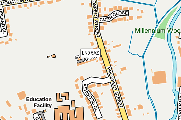 LN9 5AZ map - OS OpenMap – Local (Ordnance Survey)