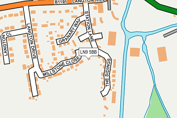 LN9 5BB map - OS OpenMap – Local (Ordnance Survey)