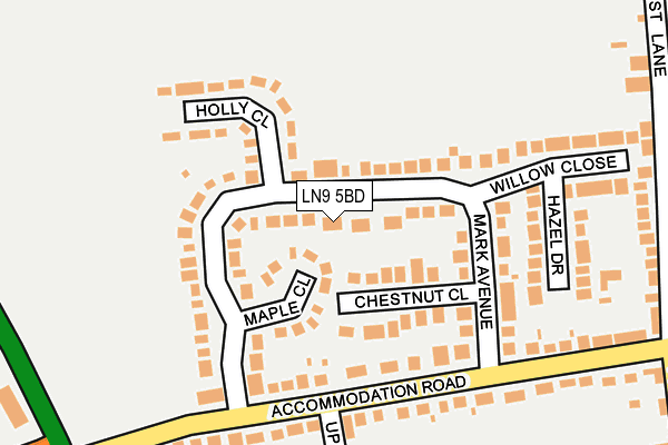 LN9 5BD map - OS OpenMap – Local (Ordnance Survey)