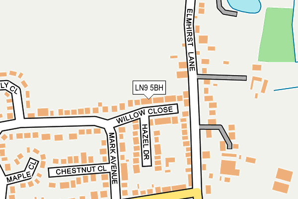 LN9 5BH map - OS OpenMap – Local (Ordnance Survey)