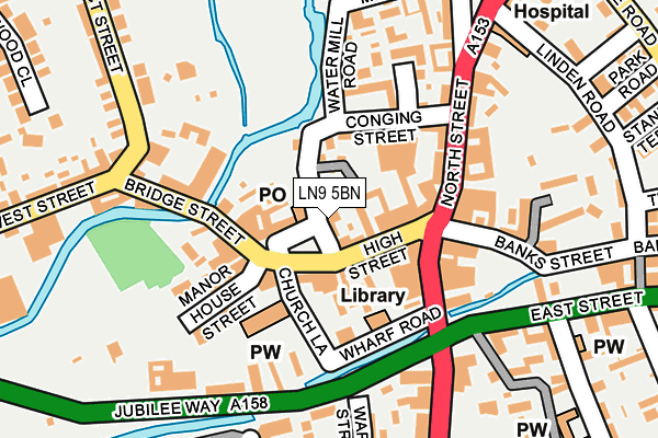 LN9 5BN map - OS OpenMap – Local (Ordnance Survey)