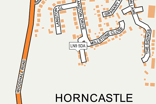 LN9 5DA map - OS OpenMap – Local (Ordnance Survey)