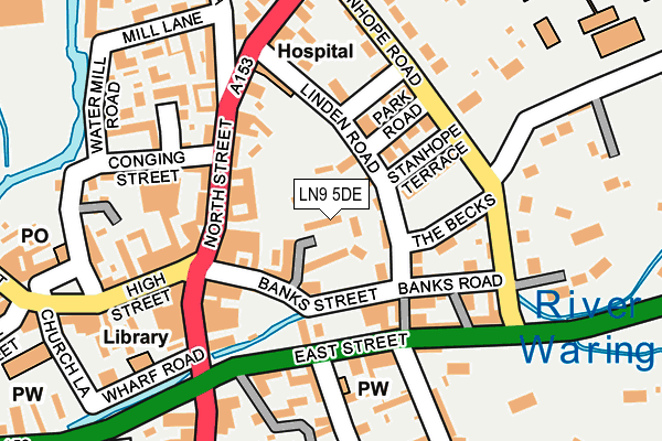 LN9 5DE map - OS OpenMap – Local (Ordnance Survey)