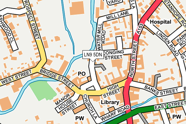 LN9 5DN map - OS OpenMap – Local (Ordnance Survey)
