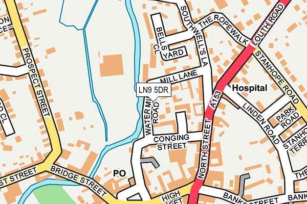 LN9 5DR map - OS OpenMap – Local (Ordnance Survey)
