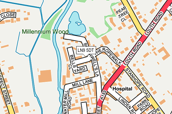 LN9 5DT map - OS OpenMap – Local (Ordnance Survey)