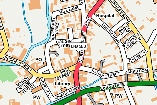 LN9 5EB map - OS OpenMap – Local (Ordnance Survey)