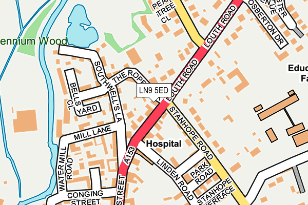 LN9 5ED map - OS OpenMap – Local (Ordnance Survey)