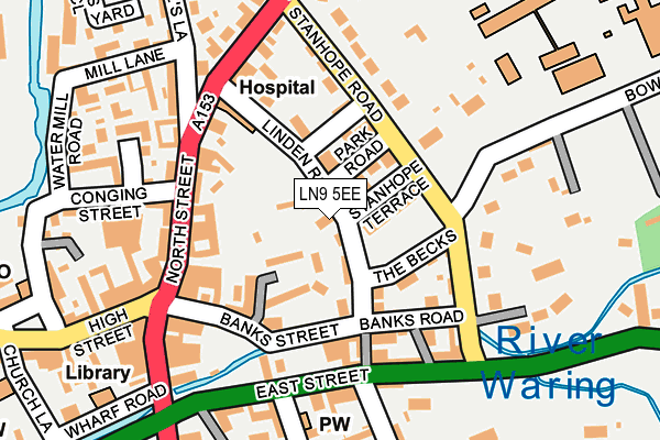 LN9 5EE map - OS OpenMap – Local (Ordnance Survey)