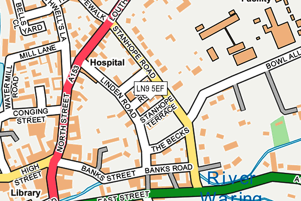 LN9 5EF map - OS OpenMap – Local (Ordnance Survey)