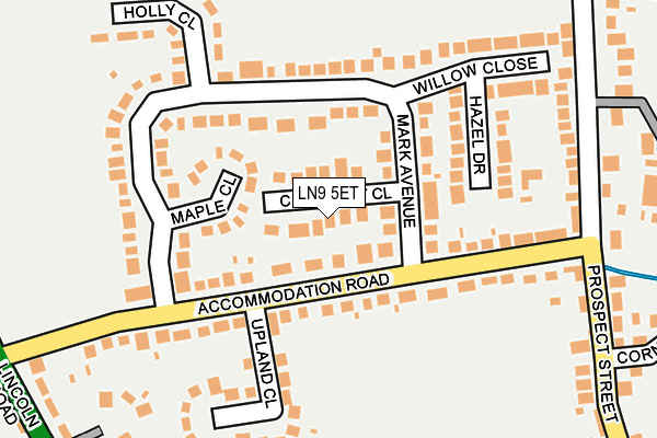 LN9 5ET map - OS OpenMap – Local (Ordnance Survey)
