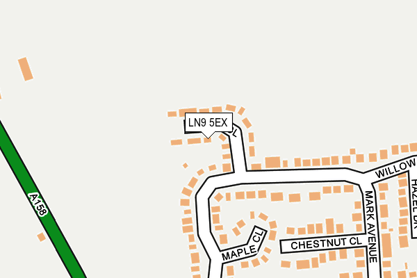 LN9 5EX map - OS OpenMap – Local (Ordnance Survey)