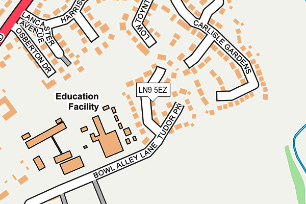 LN9 5EZ map - OS OpenMap – Local (Ordnance Survey)