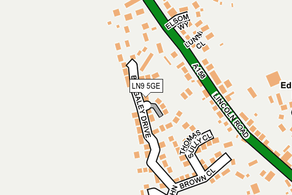 LN9 5GE map - OS OpenMap – Local (Ordnance Survey)