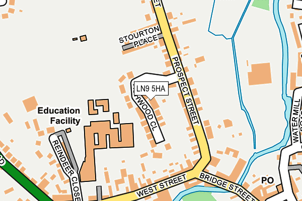 LN9 5HA map - OS OpenMap – Local (Ordnance Survey)