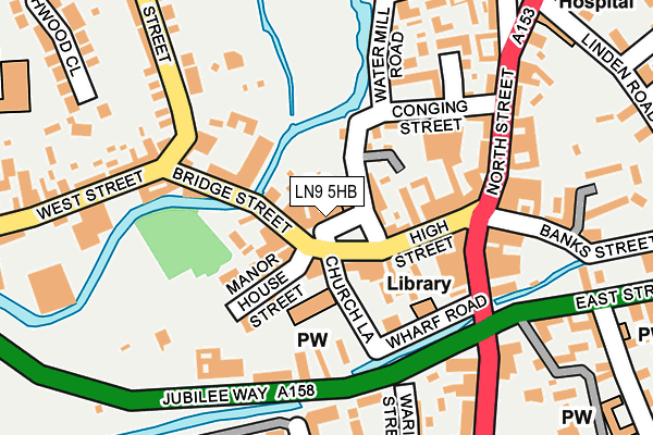 LN9 5HB map - OS OpenMap – Local (Ordnance Survey)