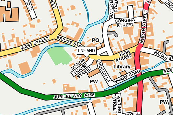 LN9 5HD map - OS OpenMap – Local (Ordnance Survey)