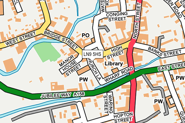 LN9 5HS map - OS OpenMap – Local (Ordnance Survey)