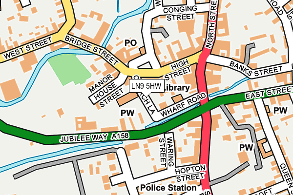 LN9 5HW map - OS OpenMap – Local (Ordnance Survey)