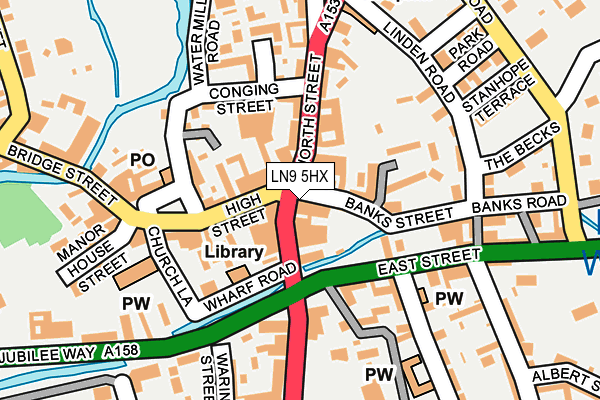 LN9 5HX map - OS OpenMap – Local (Ordnance Survey)