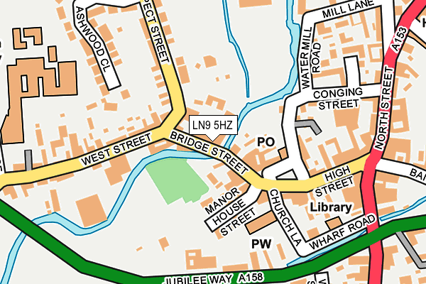 LN9 5HZ map - OS OpenMap – Local (Ordnance Survey)