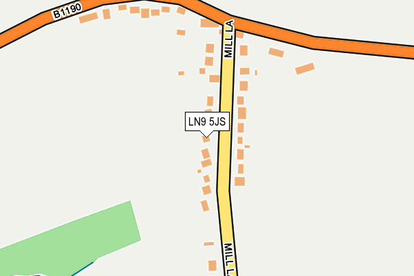 LN9 5JS map - OS OpenMap – Local (Ordnance Survey)