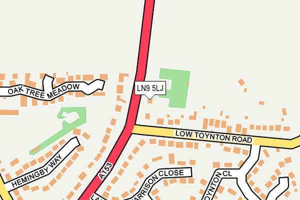 LN9 5LJ map - OS OpenMap – Local (Ordnance Survey)