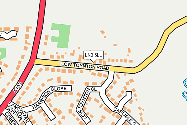 LN9 5LL map - OS OpenMap – Local (Ordnance Survey)
