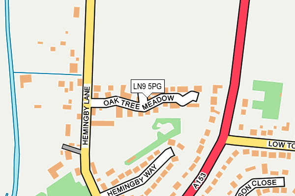 LN9 5PG map - OS OpenMap – Local (Ordnance Survey)