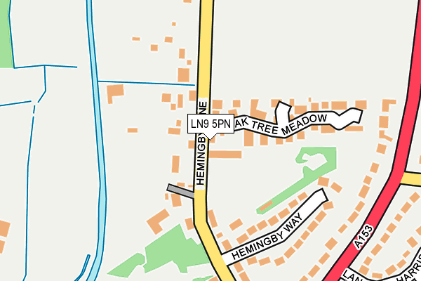 LN9 5PN map - OS OpenMap – Local (Ordnance Survey)