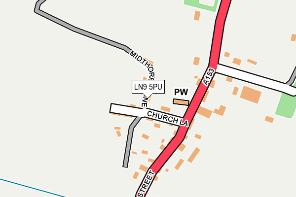 LN9 5PU map - OS OpenMap – Local (Ordnance Survey)