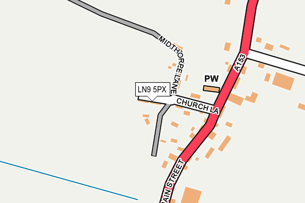 LN9 5PX map - OS OpenMap – Local (Ordnance Survey)