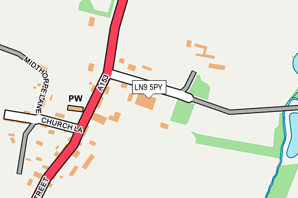LN9 5PY map - OS OpenMap – Local (Ordnance Survey)