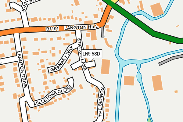 LN9 5SD map - OS OpenMap – Local (Ordnance Survey)