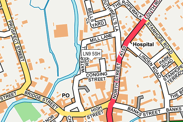 LN9 5SH map - OS OpenMap – Local (Ordnance Survey)