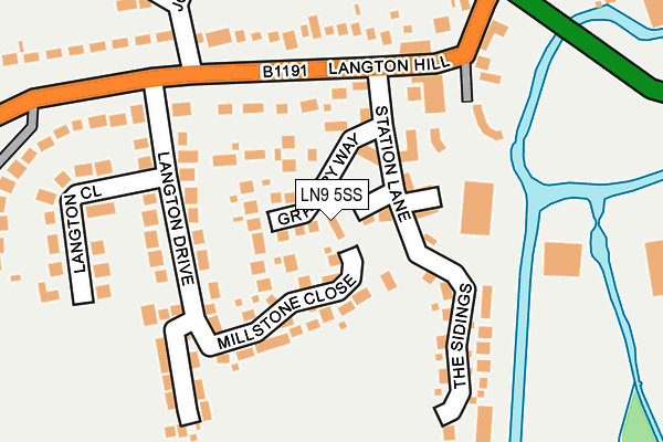 LN9 5SS map - OS OpenMap – Local (Ordnance Survey)
