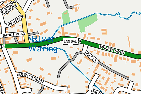 LN9 6AL map - OS OpenMap – Local (Ordnance Survey)