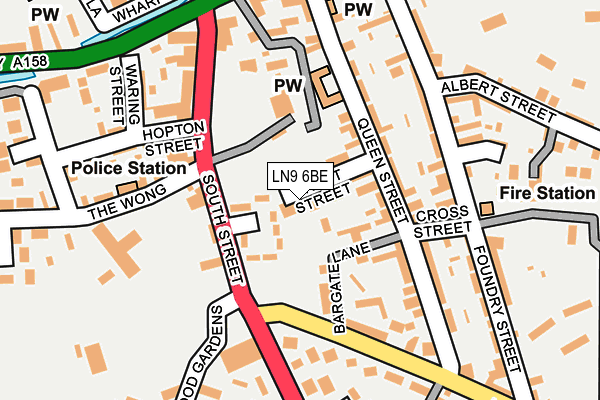 LN9 6BE map - OS OpenMap – Local (Ordnance Survey)