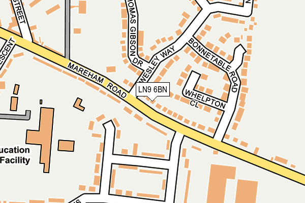 LN9 6BN map - OS OpenMap – Local (Ordnance Survey)