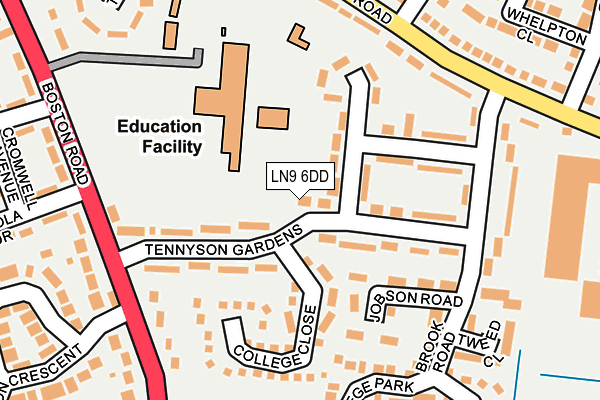 LN9 6DD map - OS OpenMap – Local (Ordnance Survey)