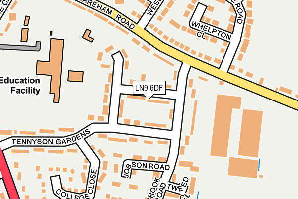 LN9 6DF map - OS OpenMap – Local (Ordnance Survey)