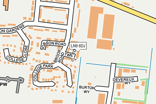 LN9 6DJ map - OS OpenMap – Local (Ordnance Survey)