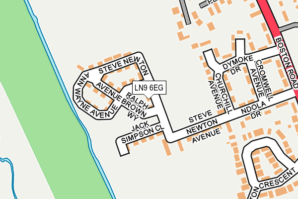 LN9 6EG map - OS OpenMap – Local (Ordnance Survey)