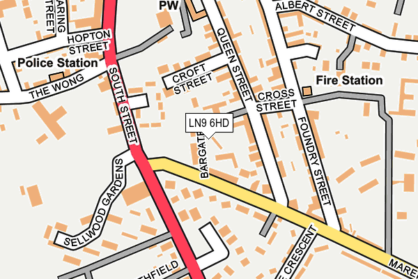 LN9 6HD map - OS OpenMap – Local (Ordnance Survey)
