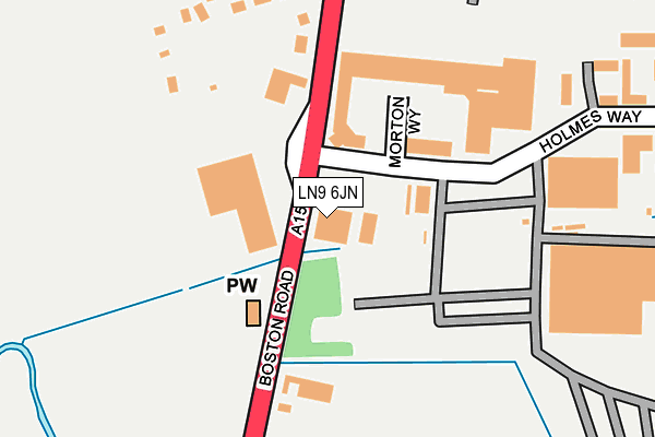 LN9 6JN map - OS OpenMap – Local (Ordnance Survey)