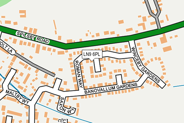 LN9 6PL map - OS OpenMap – Local (Ordnance Survey)