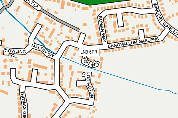 LN9 6PR map - OS OpenMap – Local (Ordnance Survey)