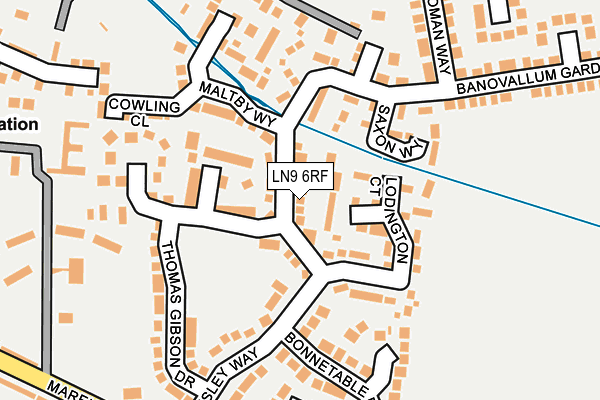 LN9 6RF map - OS OpenMap – Local (Ordnance Survey)
